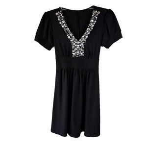 Siren Lily Black Knee Length‎ Short Sleeve Dress no tags see measurements